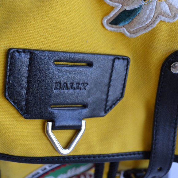 BALLY YELLOW BACKPACK CANVAS AND LEATHER AUTHENTIC AND BEAUTIFUL main image 10